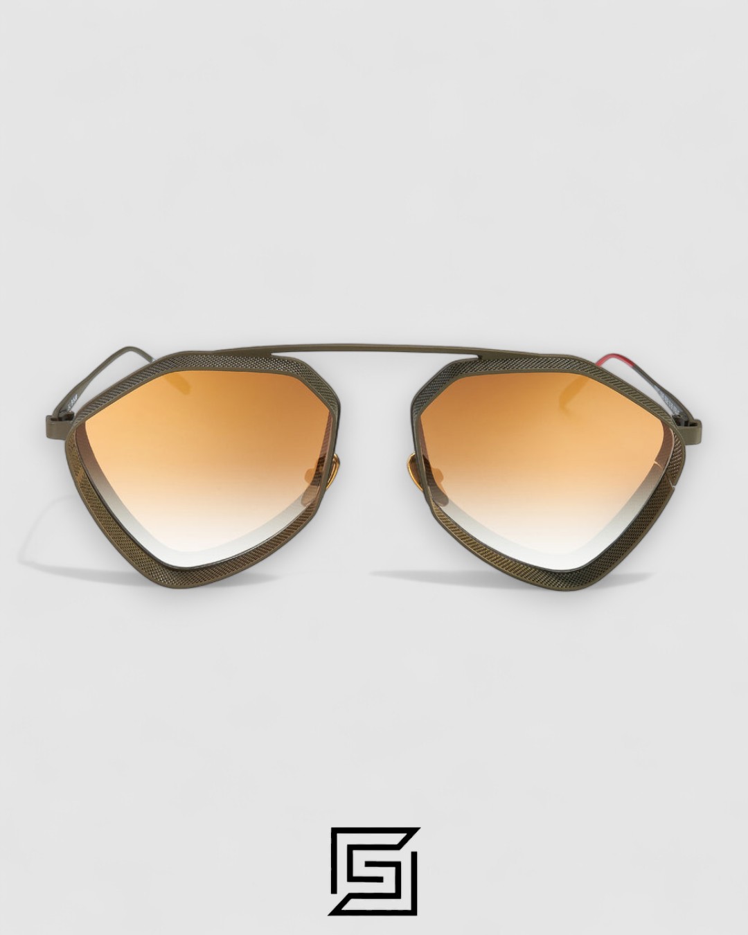 ⁦Vysen The Ezy - E2 Dark Military Green Matte Frame Gold Gradient Lenses⁩ - الصورة ⁦2⁩