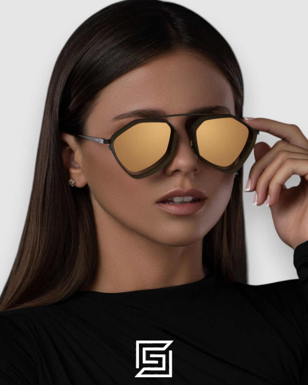 ⁦Vysen The Ezy - E2 Dark Military Green Matte Frame Gold Gradient Lenses⁩ - الصورة ⁦5⁩