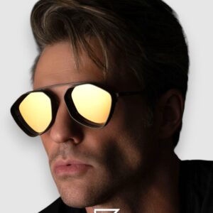 ⁦Vysen The Ezy - E2 Dark Military Green Matte Frame Gold Gradient Lenses⁩ - الصورة ⁦6⁩