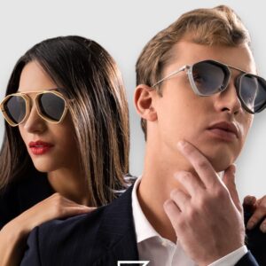 ⁦Vysen The Ezy - E3 Silver Matte Frame Grey Gradient Leanses⁩ - الصورة ⁦5⁩