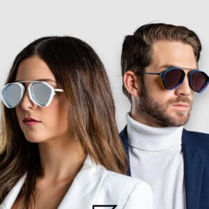 ⁦Vysen The Ezy - E3 Silver Matte Frame Grey Gradient Leanses⁩ - الصورة ⁦6⁩