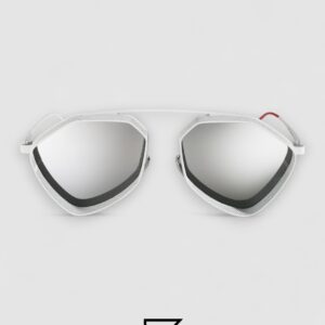⁦Vysen The Ezy - E7 White Matte Frame Silver Mirror Leanses Limited Edition⁩ - الصورة ⁦2⁩