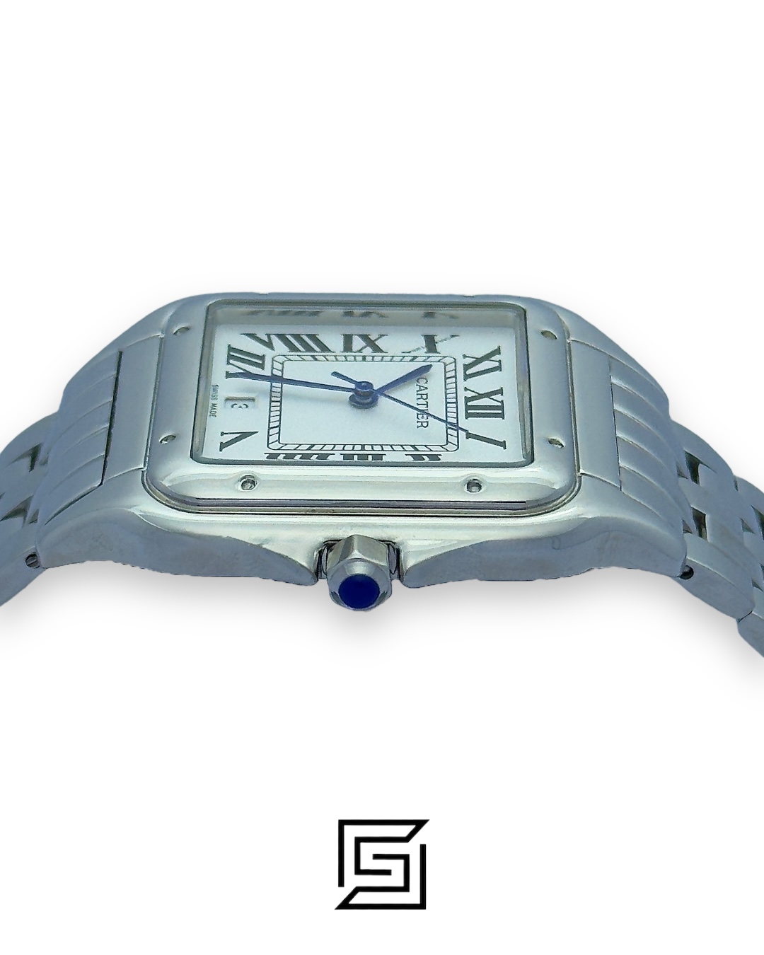 Cartier Santos 644329 Quartz White Roman Dial – Stainless Steel 42mm - Image 2