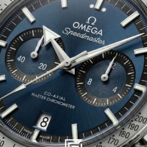 ⁦Omega Speedmaster '57 Co-Axial Chronograph – Blue Dial & Stainless Steel⁩ - الصورة ⁦2⁩