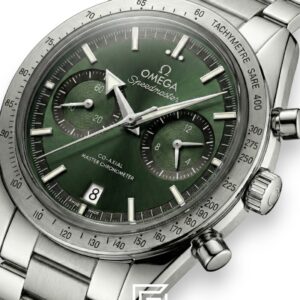 ⁦Omega Speedmaster '57 Co-Axial Chronograph – Green Dial & Stainless Steel⁩ - الصورة ⁦2⁩