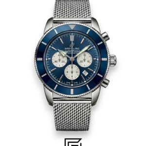 Breitling Superocean Chronograph – Blue Panda Dial – Mesh Bracelet – Japanese Quartz - Image 1