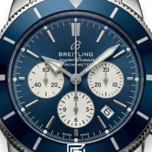 Breitling Superocean Chronograph – Blue Panda Dial – Mesh Bracelet – Japanese Quartz - Image 2