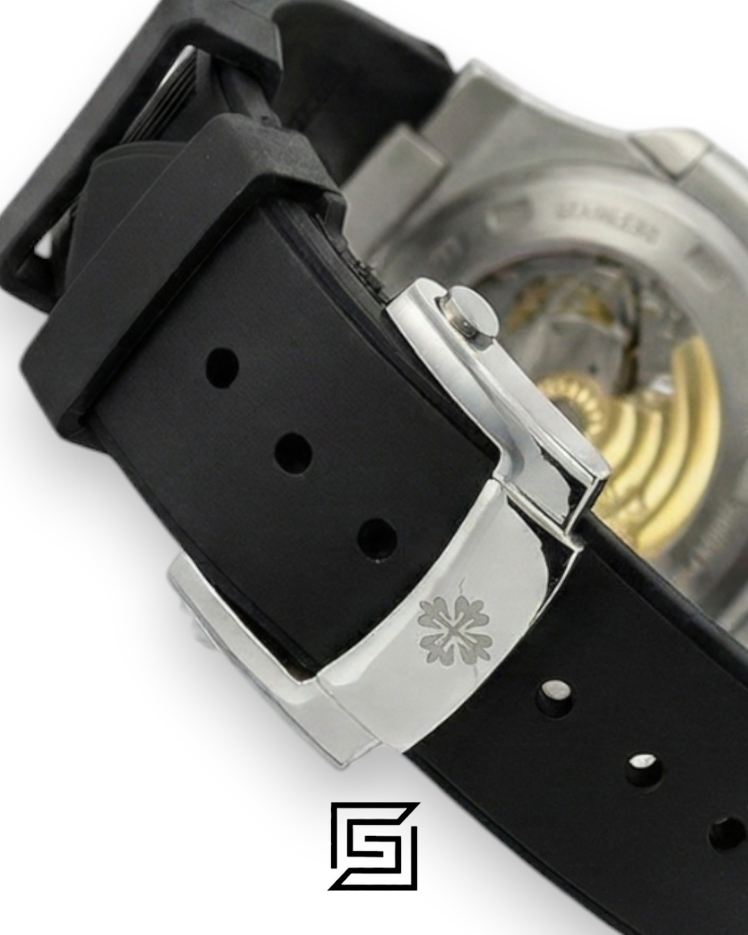 Patek Philippe Nautilus – White Dial – Black Rubber Strap – Japanese Automatic - Image 4