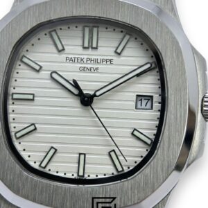 Patek Philippe Nautilus – White Dial – Black Rubber Strap – Japanese Automatic - Image 2