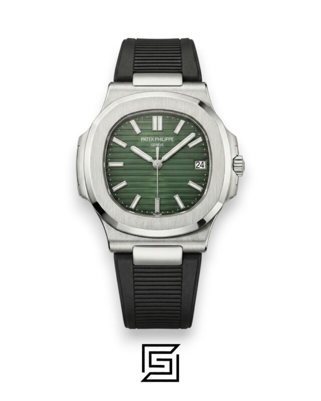 Patek Philippe Nautilus – Green Dial – Black Rubber Strap – Japanese Automatic