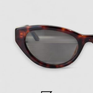 ⁦Miu Miu MUA04 21C40 Light Grey Lenses and Tiger Brown Frame With Gold Logo⁩ - الصورة ⁦7⁩