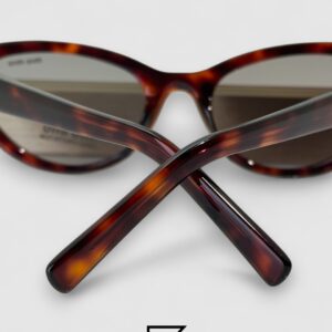 ⁦Miu Miu MUA04 21C40 Light Grey Lenses and Tiger Brown Frame With Gold Logo⁩ - الصورة ⁦5⁩