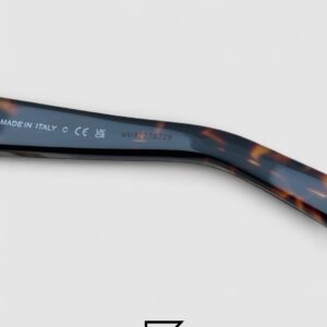 ⁦Miu Miu MU14 141-90H Light Brown Lenses and Tiger Brown Frame With Gold Logo⁩ - الصورة ⁦5⁩