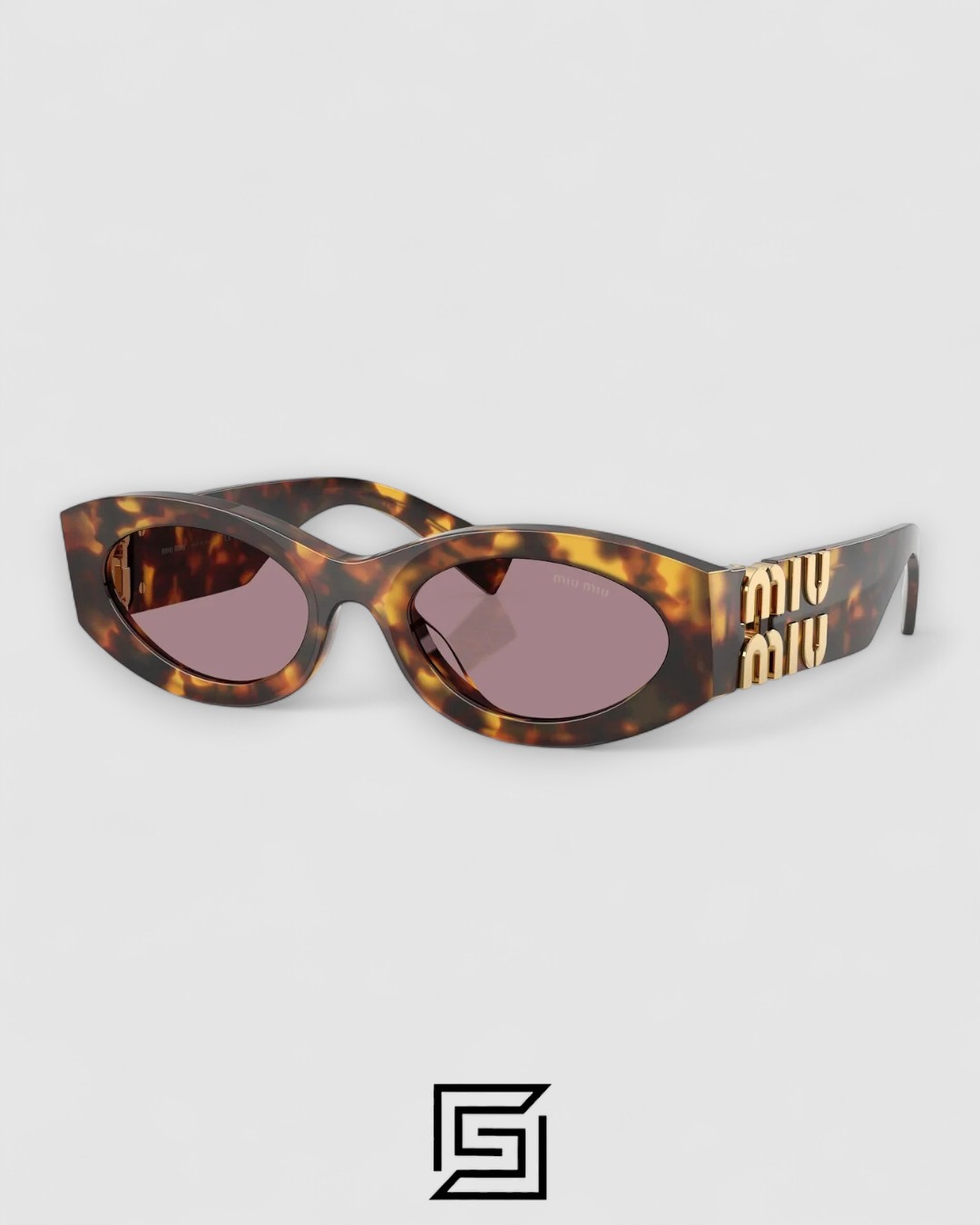 ⁦Miu Miu SMU11w Brown Lenses and Tiger Brown Frame⁩ - الصورة ⁦1⁩