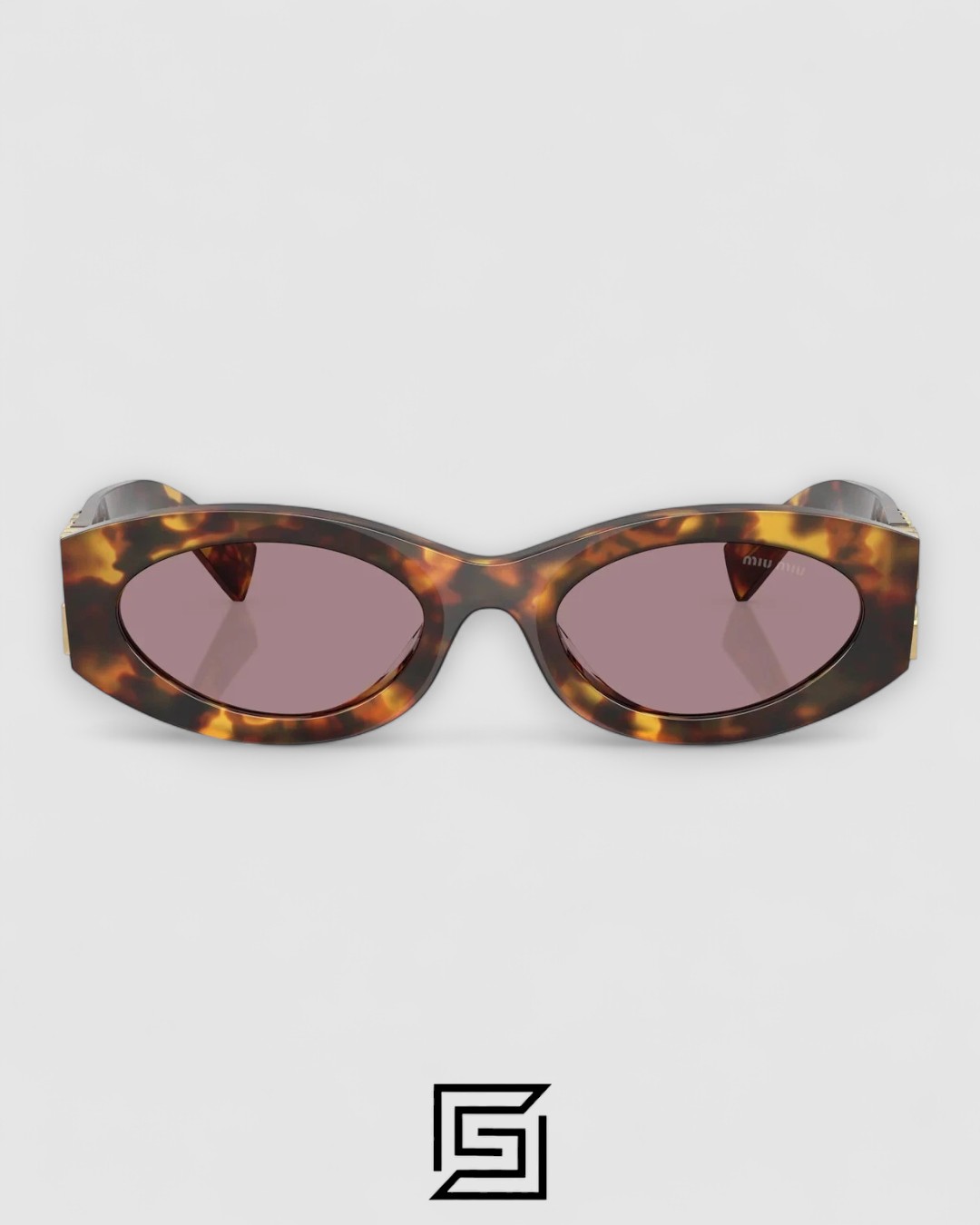 ⁦Miu Miu SMU11w Brown Lenses and Tiger Brown Frame⁩ - الصورة ⁦2⁩