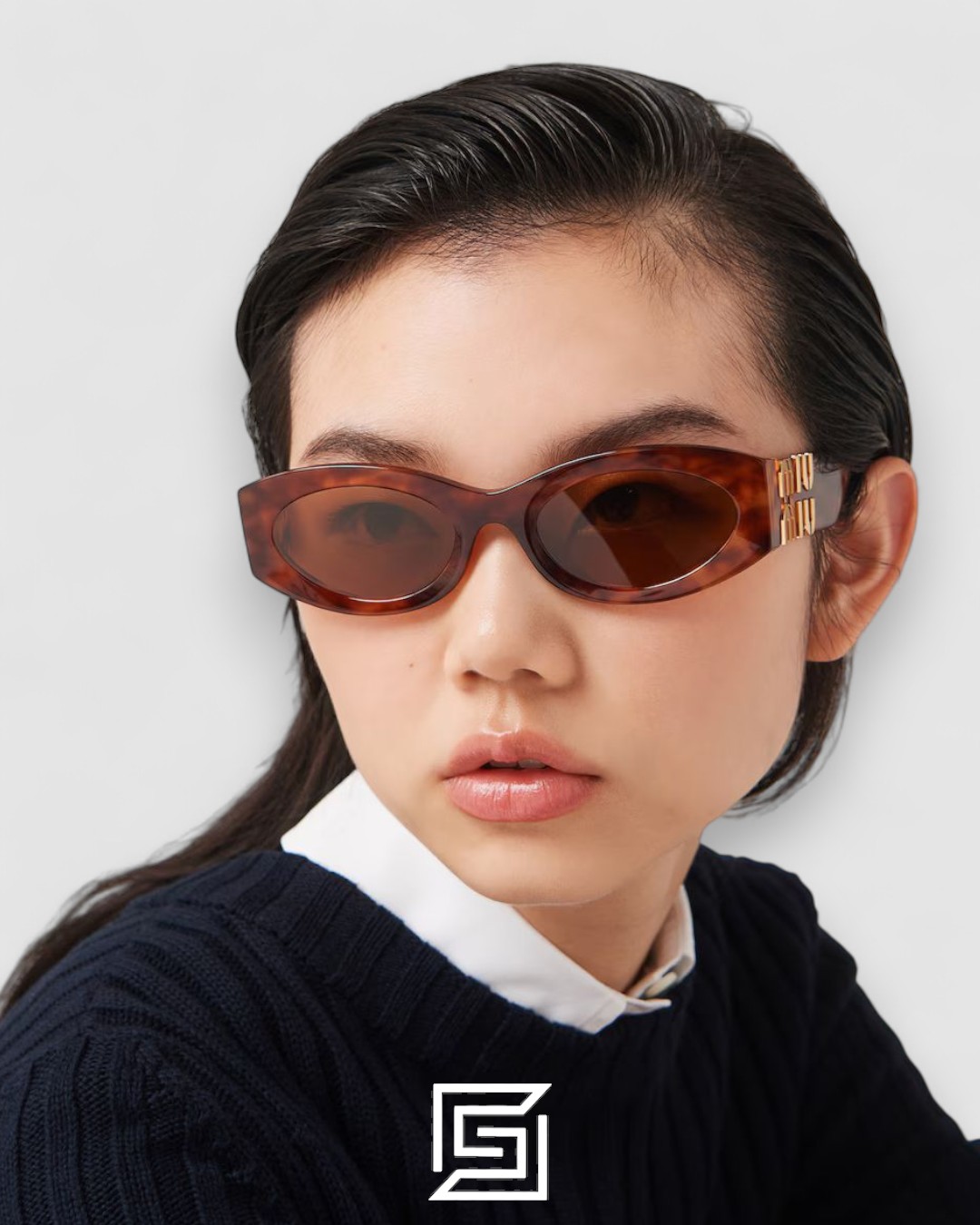 ⁦Miu Miu SMU11w Brown Lenses and Tiger Brown Frame⁩ - الصورة ⁦5⁩