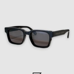 ⁦PHILIP PELEN Dark Shapes VPP145M Black Lenses Black Frame Gold Logo⁩ - الصورة ⁦1⁩