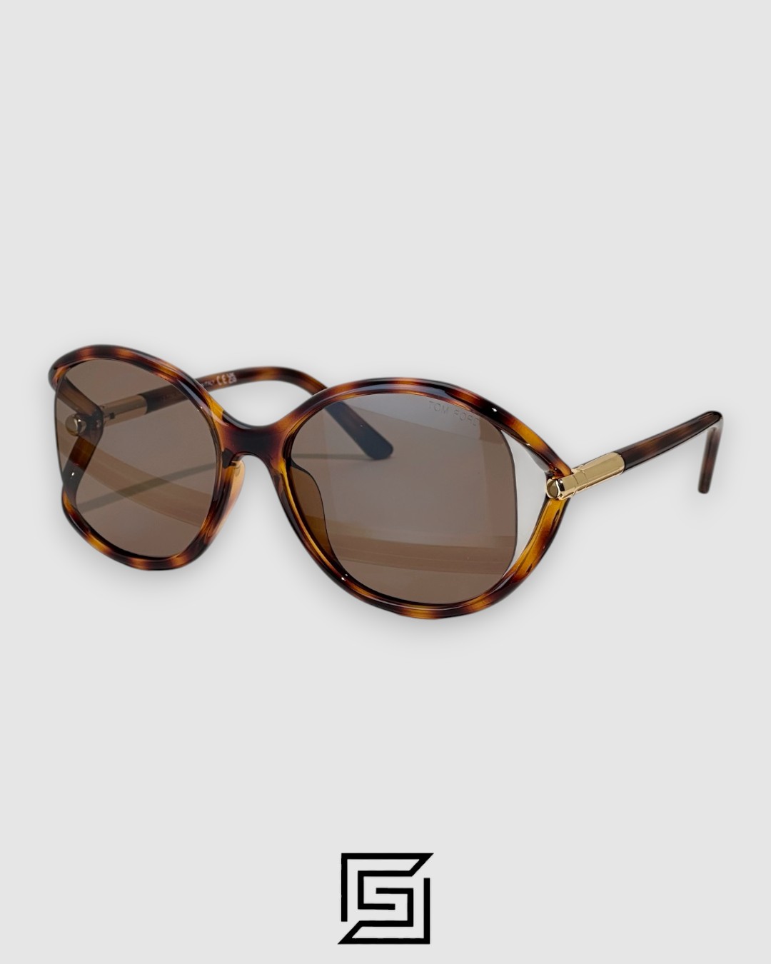 ⁦Tom Ford FT1090 Brown Lenses and Tiger Brown Frame⁩ - الصورة ⁦1⁩