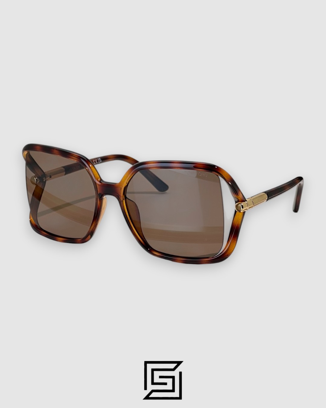 ⁦Tom Ford FT1089 Brown Lenses and Tiger Brown Frame⁩ - الصورة ⁦1⁩