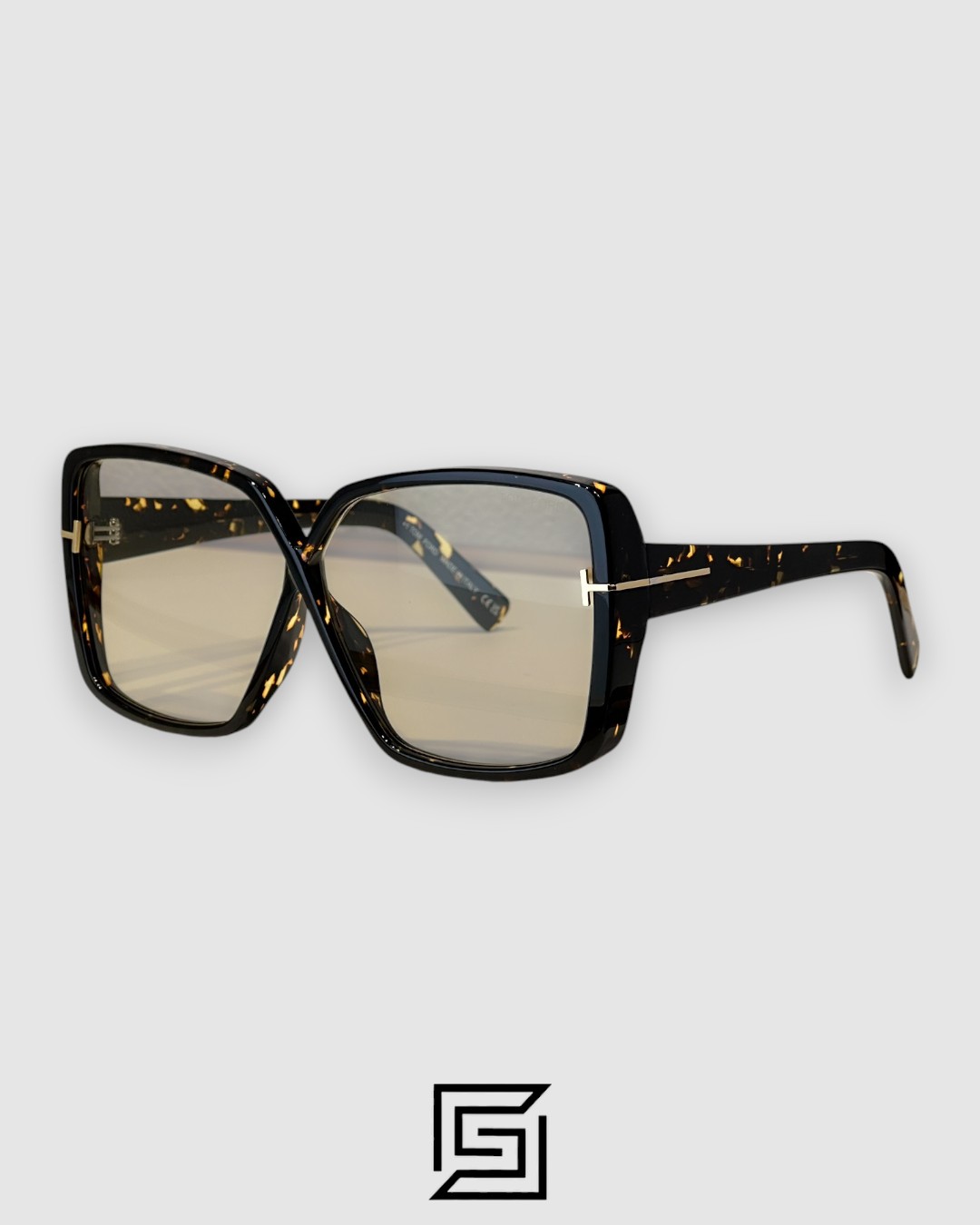 ⁦Tom Ford FT1117 Olive Lenses and Tiger Brown Frame⁩ - الصورة ⁦1⁩