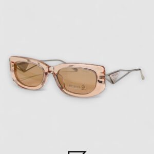 Prada SPR 14Y Clear Brown Light Filter Lenses Salmon Frame - Image 1