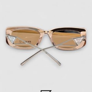 Prada SPR 14Y Clear Brown Light Filter Lenses Salmon Frame - Image 4