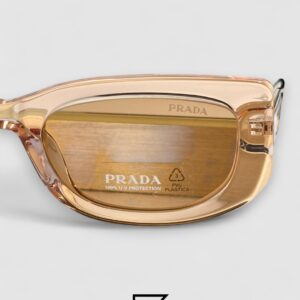 Prada SPR 14Y Clear Brown Light Filter Lenses Salmon Frame - Image 5