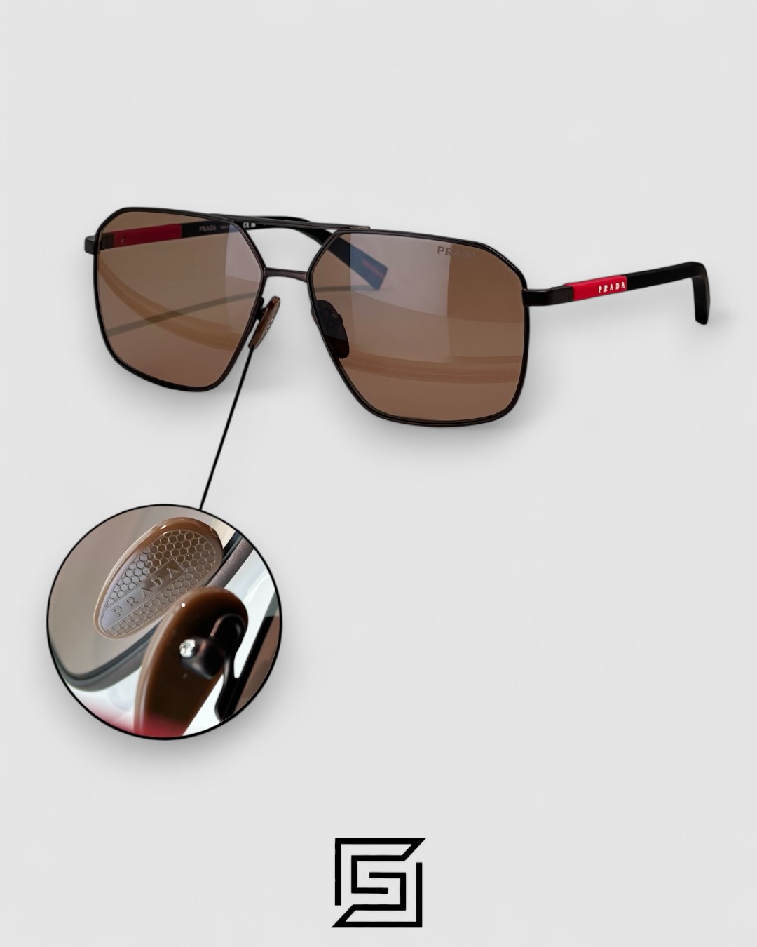 Prada SPS A50 Brown Lenses Brown Frame - Image 1