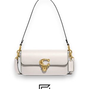 ⁦Coach Studio Baguette White Bag – Style No. CE331⁩ - الصورة ⁦1⁩