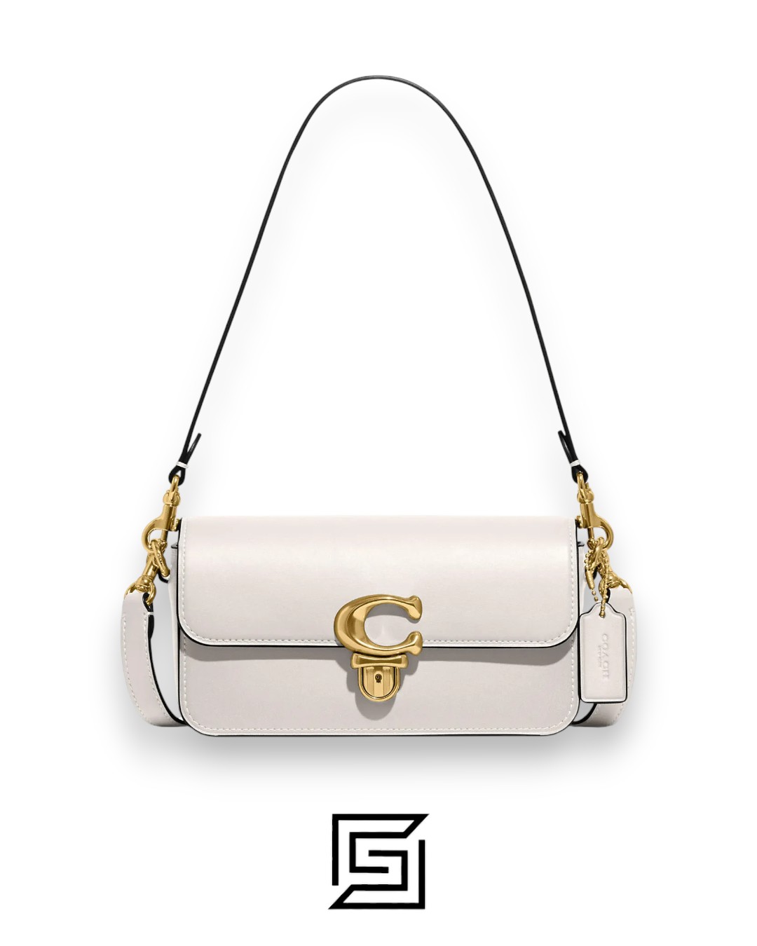 ⁦Coach Studio Baguette White Bag – Style No. CE331⁩ - الصورة ⁦1⁩
