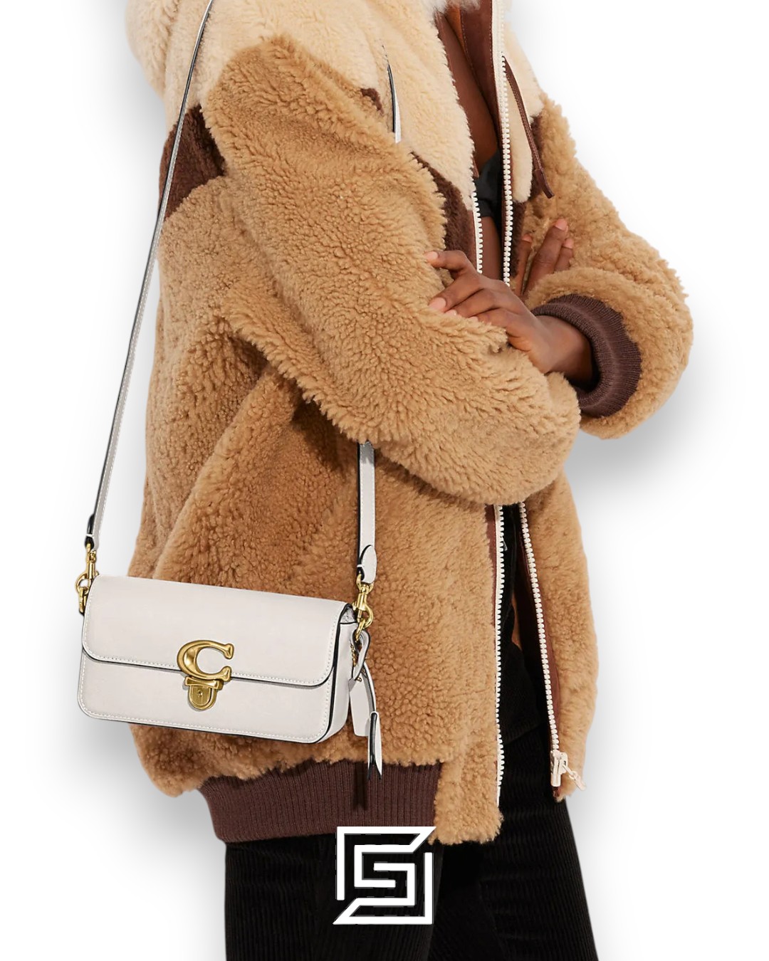 ⁦Coach Studio Baguette White Bag – Style No. CE331⁩ - الصورة ⁦2⁩