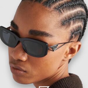 Prada SPR 14Y Clear Brown Light Filter Lenses Salmon Frame - Image 10