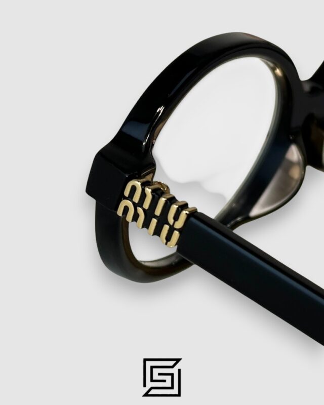 Miu Miu SMU04Z Black Frame Gold LogoOptical Glasses