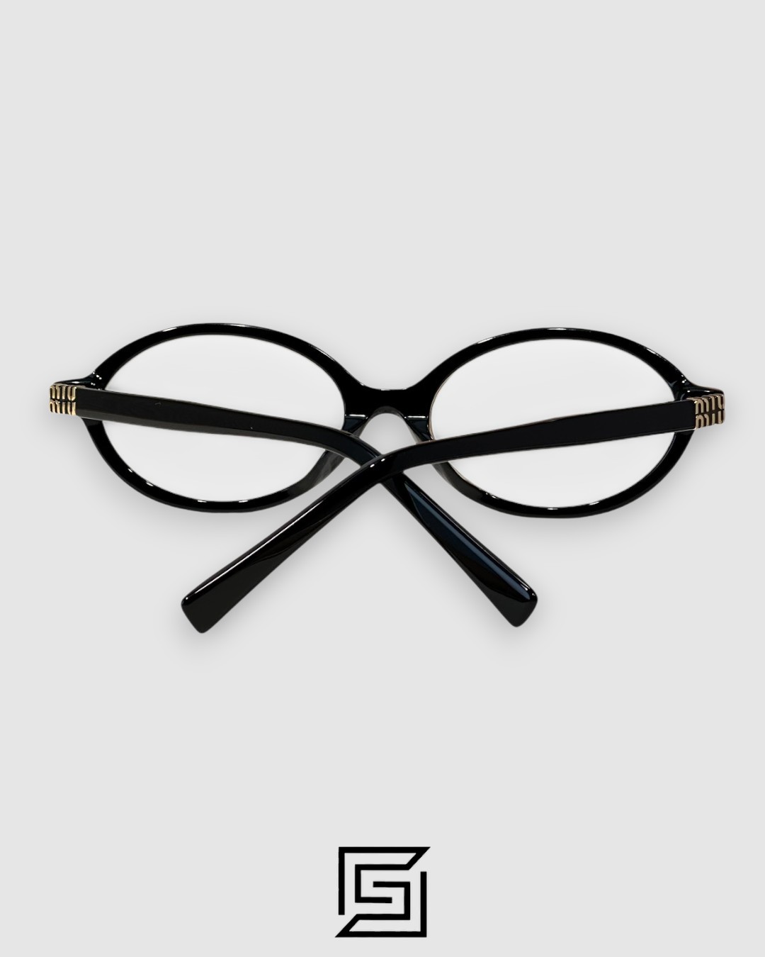 ⁦Miu Miu SMU04Z Black Frame Gold LogoOptical Glasses⁩ - الصورة ⁦4⁩