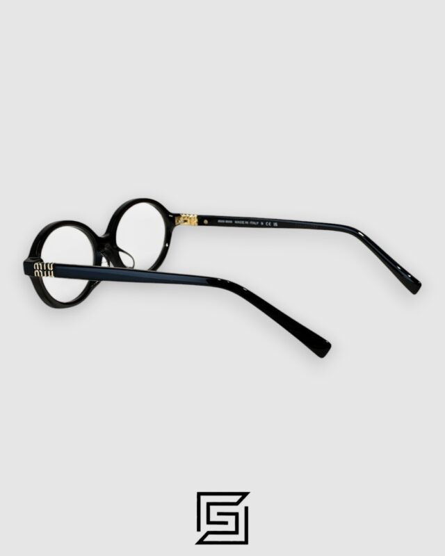 Miu Miu SMU04Z Black Frame Gold LogoOptical Glasses