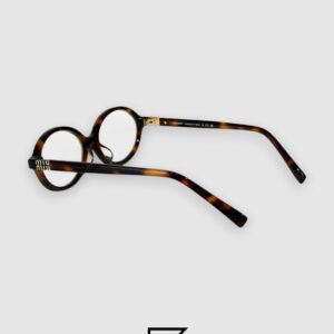 ⁦Miu Miu SMU04Z Tiger Brown Frame Gold LogoOptical Glasses⁩ - الصورة ⁦3⁩