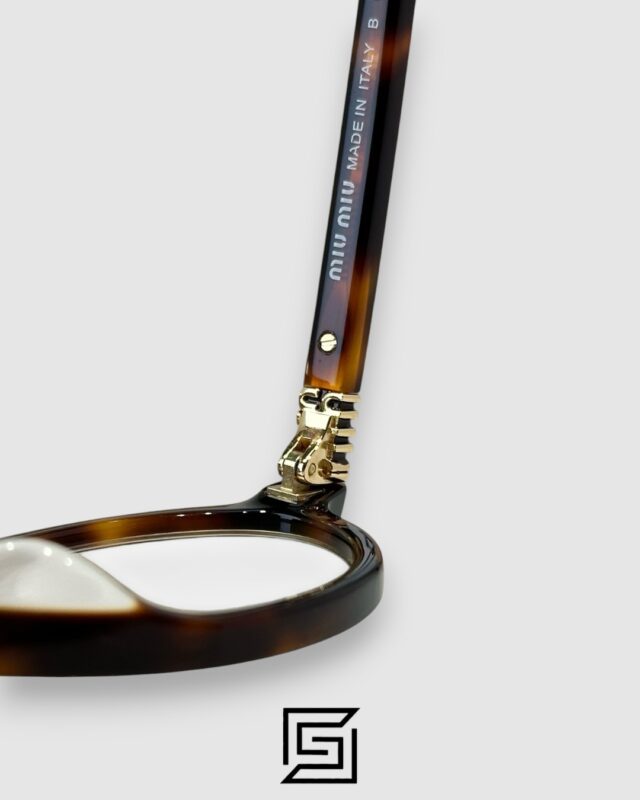Miu Miu SMU04Z Tiger Brown Frame Gold LogoOptical Glasses