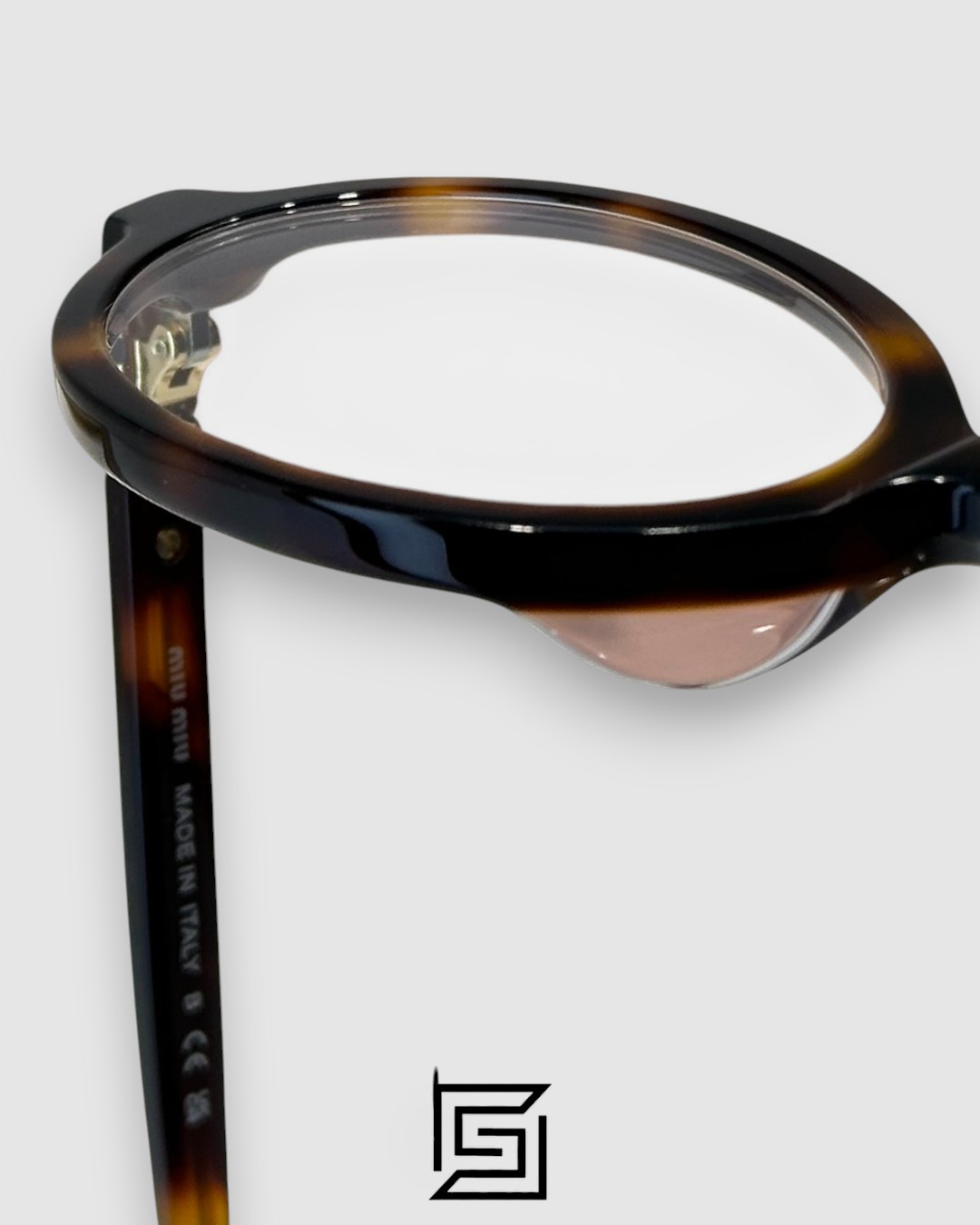 ⁦Miu Miu SMU04Z Tiger Brown Frame Gold LogoOptical Glasses⁩ - الصورة ⁦7⁩