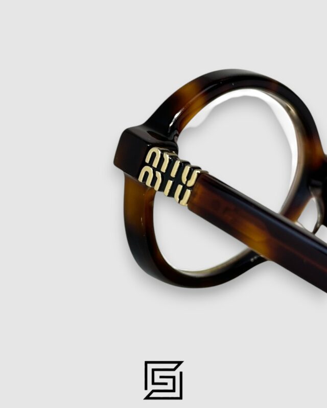Miu Miu SMU04Z Tiger Brown Frame Gold LogoOptical Glasses