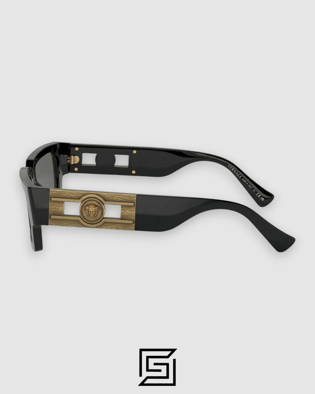 ⁦Versace VE4459 Black Frame with Dark Grey Lenses⁩ - الصورة ⁦3⁩