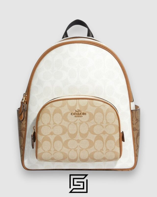 Coach Court Backpack Signature Chalk Glacierwhite C5671