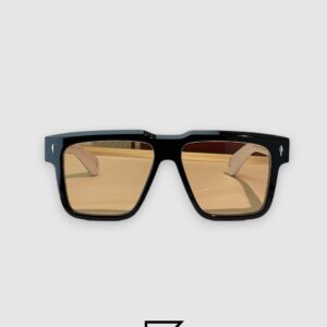 ⁦Jacques Marie Mage TRAMONTO Black Frame With Amber Lenses⁩ - الصورة ⁦2⁩