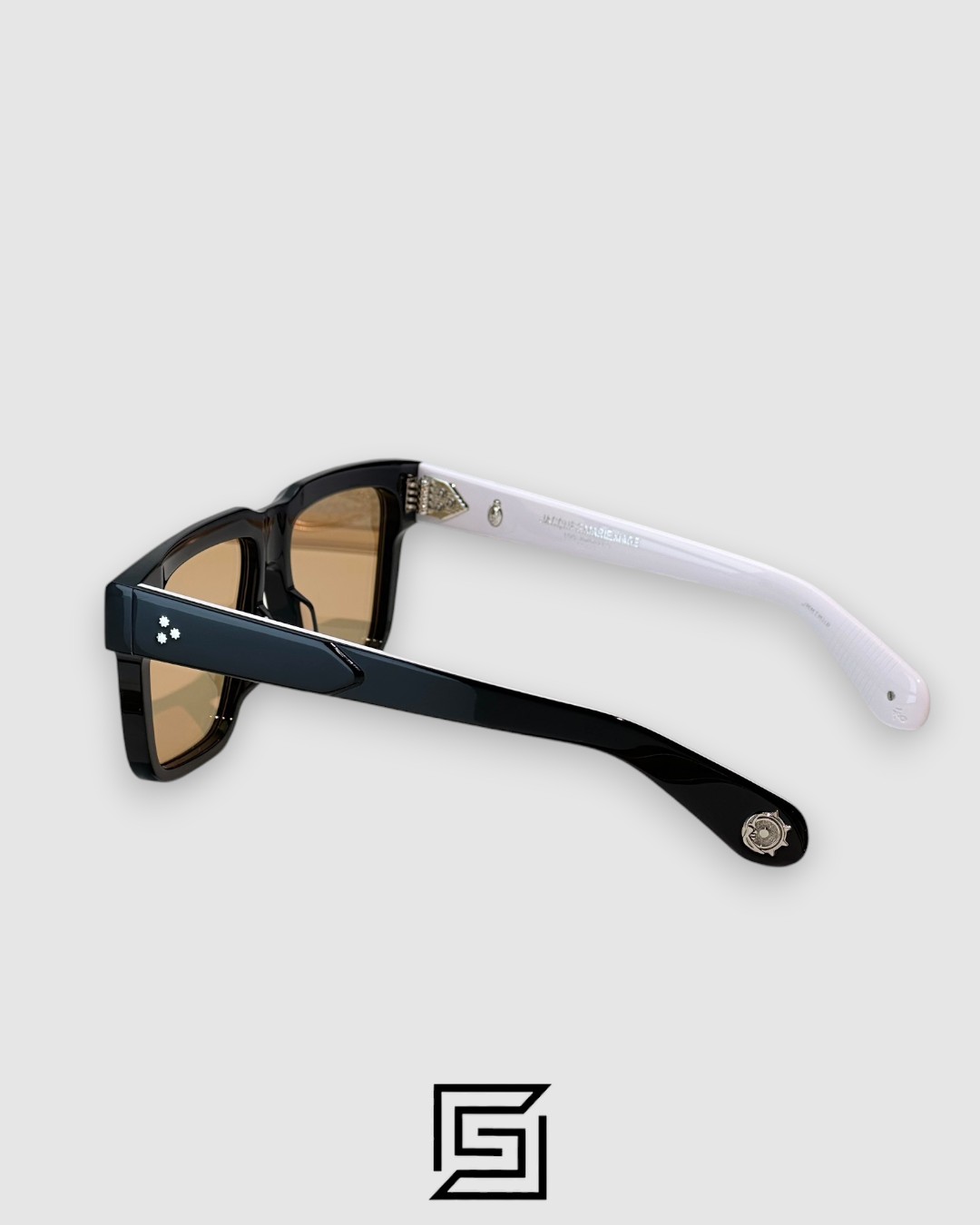 ⁦Jacques Marie Mage TRAMONTO Black Frame With Amber Lenses⁩ - الصورة ⁦4⁩