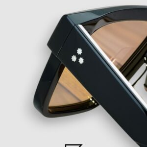⁦Jacques Marie Mage TRAMONTO Black Frame With Amber Lenses⁩ - الصورة ⁦3⁩