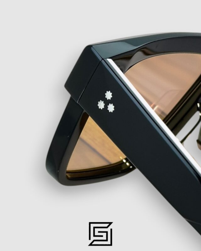 Jacques Marie Mage TRAMONTO Black Frame With Amber Lenses
