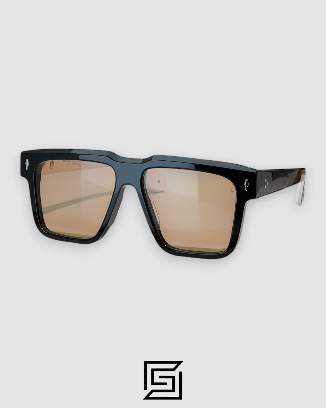 ⁦Jacques Marie Mage TRAMONTO Black Frame With Amber Lenses⁩ - الصورة ⁦1⁩
