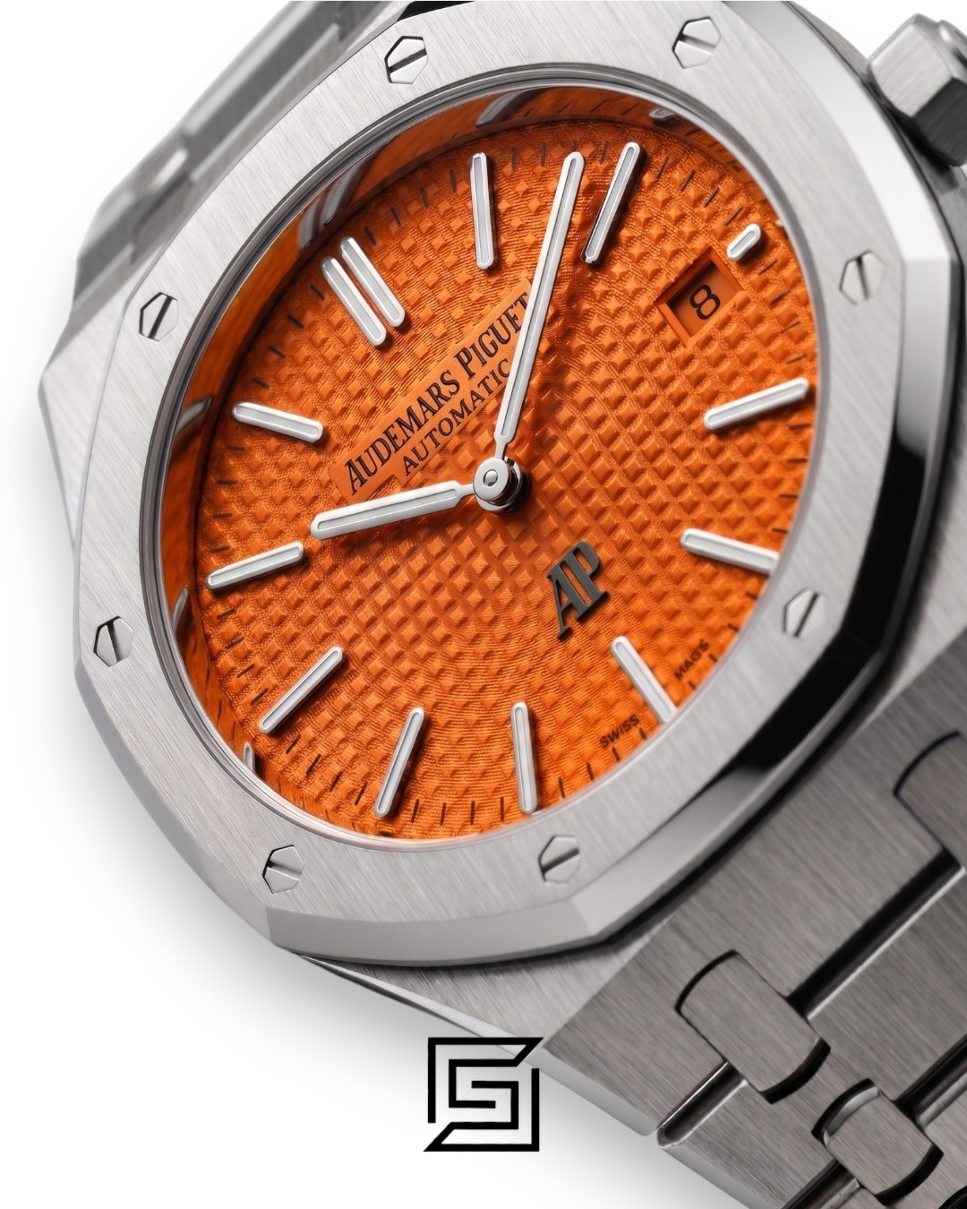⁦Royal Oak WF0851 Automatic Stainless Steel 316 with Coral Red Flat Tapisserie Dial⁩ - الصورة ⁦2⁩