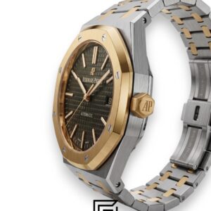 ⁦Royal Oak WF0851 Automatic Half Gold Stainless Steel 316 with Black Flat Tapisserie Dial⁩ - الصورة ⁦3⁩