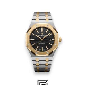 ⁦Royal Oak WF0851 Automatic Half Gold Stainless Steel 316 with Black Flat Tapisserie Dial⁩ - الصورة ⁦1⁩