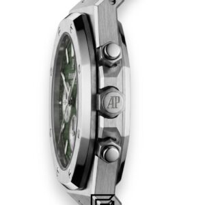 ⁦Royal Oak WF0851 Chronograph Green Tapisserie Silver Dial – Stainless Steel⁩ - الصورة ⁦3⁩